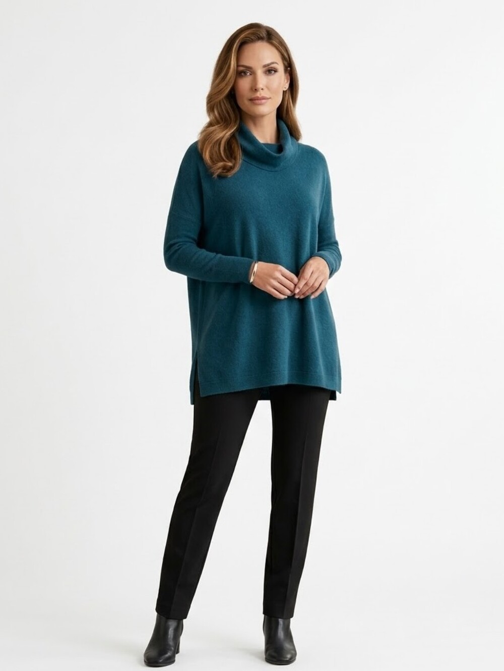 Smartwool Teal Edgewood Poncho Sweater Size Large
